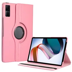 Deluxe 360° Rotating PU Leather Tablet Cover with Stand Holder for MiPad 5 Pro12.4 (Pink)