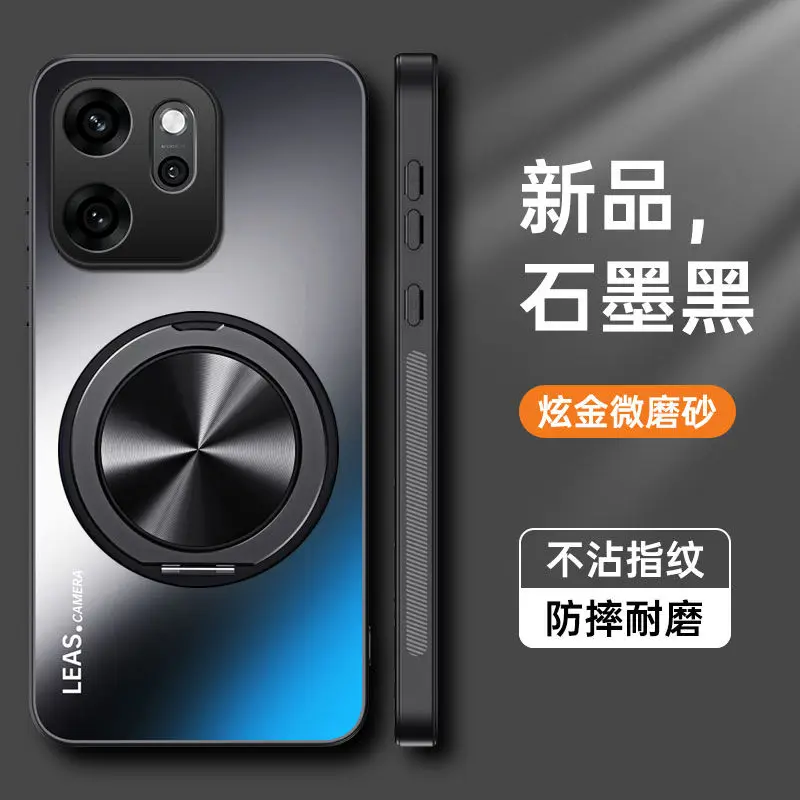 Luxury 360° Rotating Stand Matte Back Cover - Shockproof Bumper