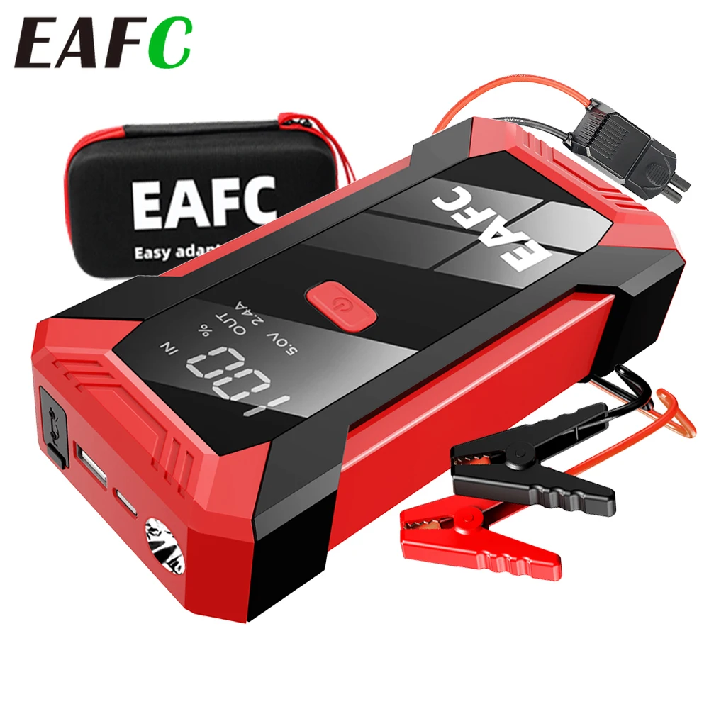 EAFC 2000A/600A Car Jump Starter Power Bank Portable   Starting Device Lighting 12V  Petrol Diesel Car Booster With Smart Clip