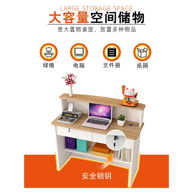 Cashier Counter Shop Small Simple Modern Commercial Bar Table Beauty Salon Reception Front Desk Clothing Store Cashier Counter
