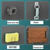 Kitchen Stainless Steel Sink Sponges Holder Self Adhesive Drain Drying Rack Kitchen Wall Hooks Accessories Storage Organizer 4