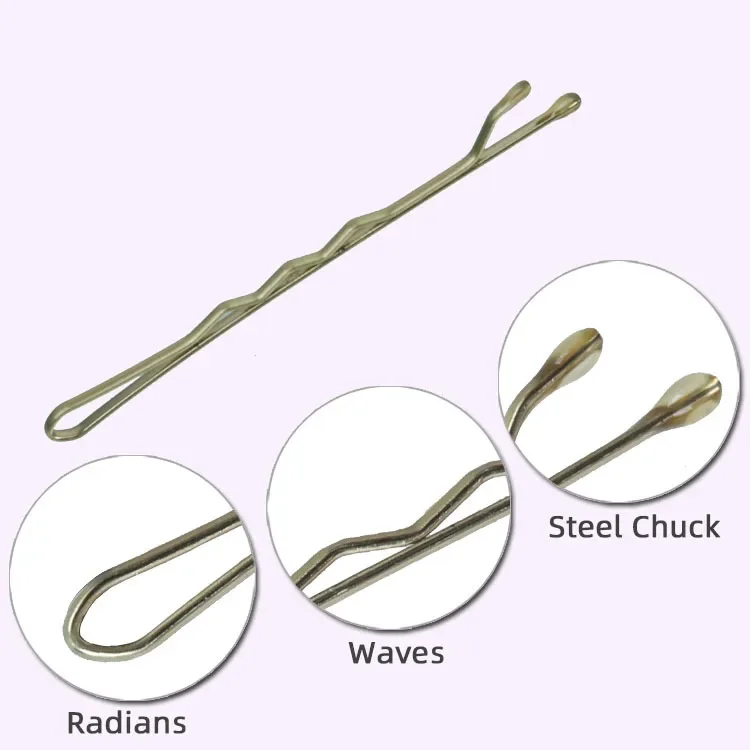 5cm Wave Alloy Gold Black Hairpins Simple Hair Clip Barrette Wedding Bride Women Girls Hairstyles Tool hair clips hair accessories 150Pcs