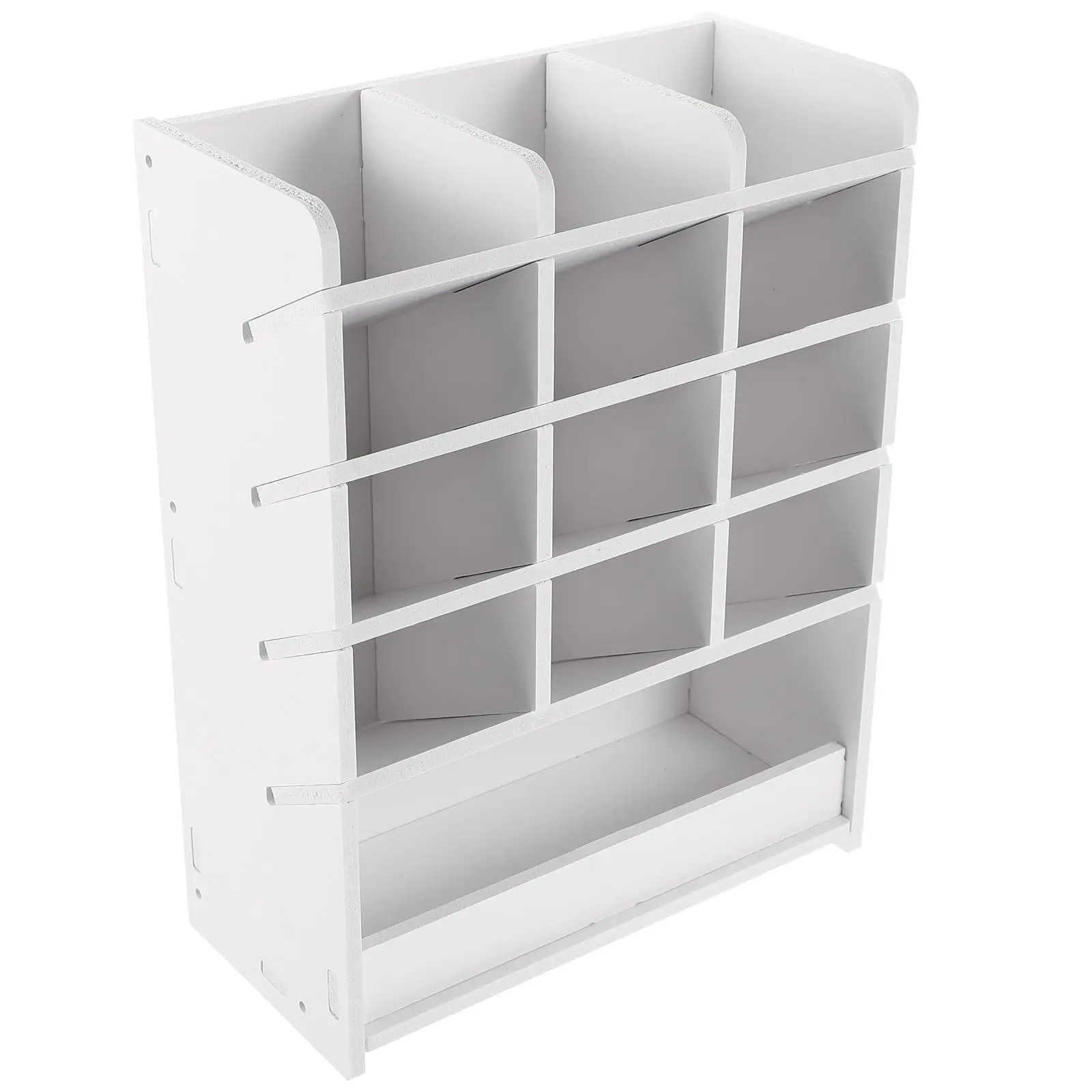 Desktop Storage Box Wood Office Stationery Organizer School Office Pen Stand Living Room Coffee Table Remote Control Organizer