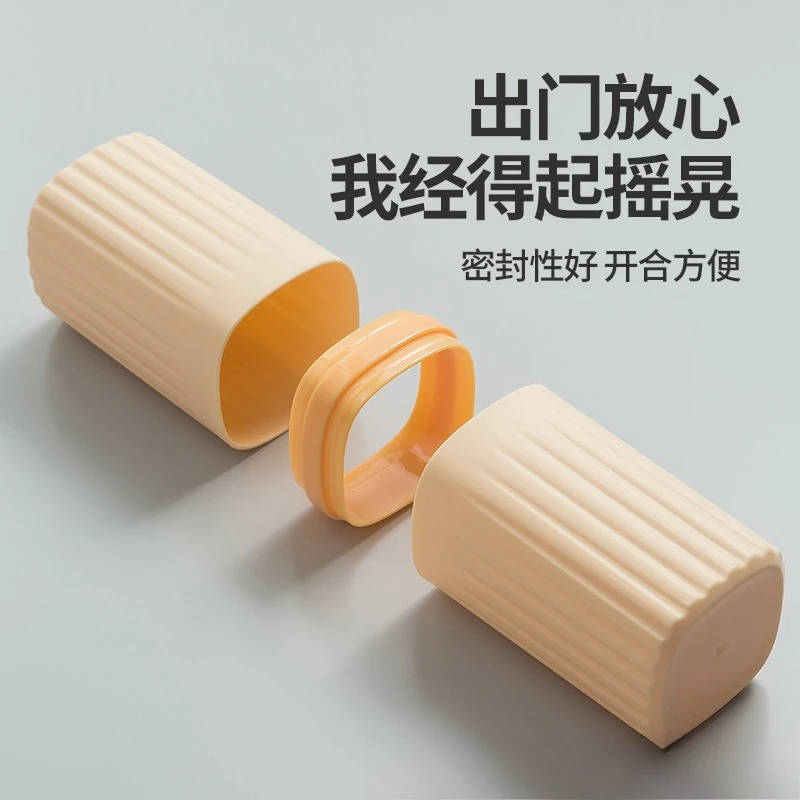 Foldable Toothbrush Storage Box Travel Bathroom Tumbler with Toothpaste Holder for Trips Bathroom Products