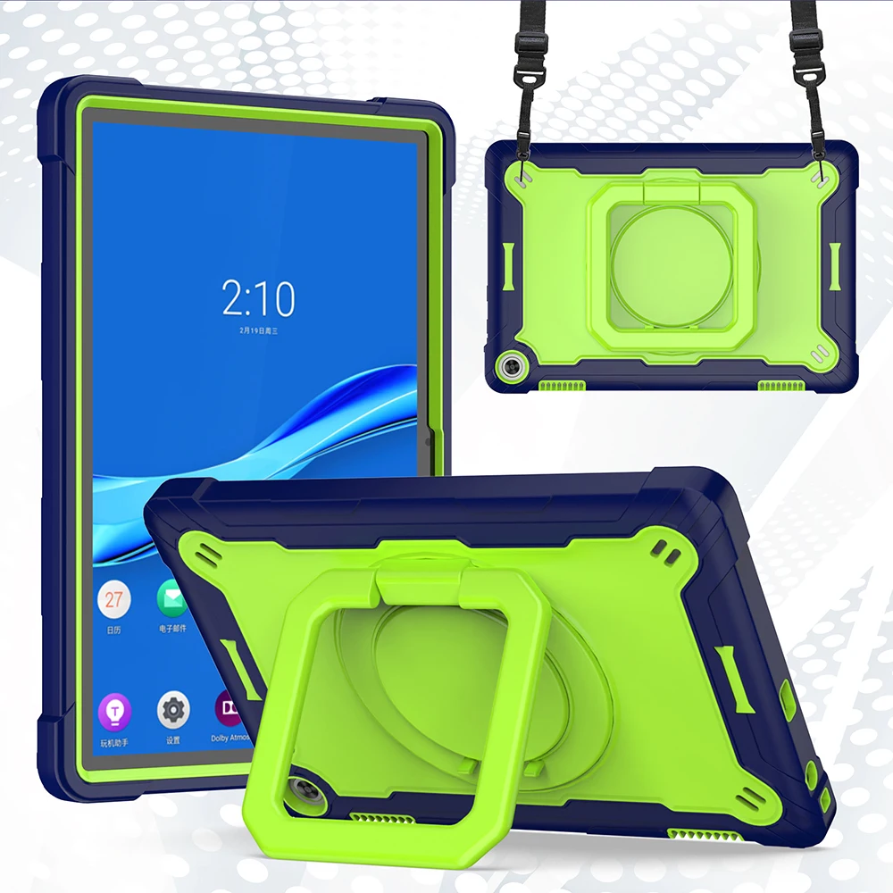 

Чехол для Lenovo Tab P11 PLUS M10 Plus 3rd Xiaoxin 10,6, поворотный кронштейн с ручкой и плечевым ремнем, чехол для Tab M10 HD 3rd 10,1