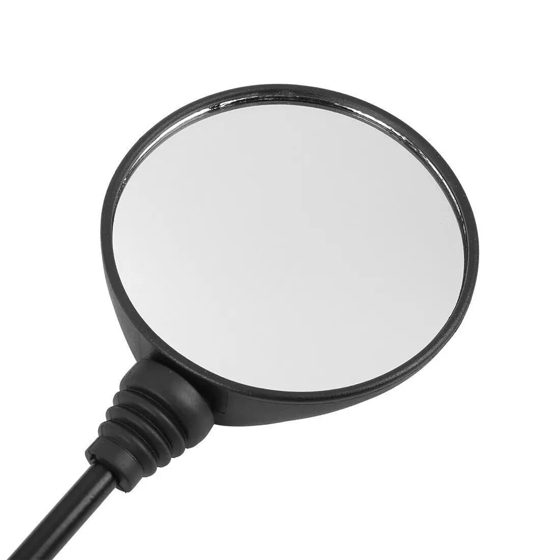 범용 오토바이 블랙 10mm 사이드 미러, 백미러, 떨어짐 방지 접이식 원형 미러, BMW 혼다 스즈키 야마하에 적합