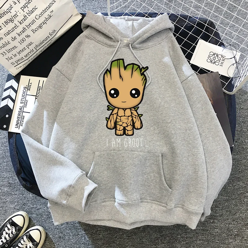 thumbnail image 1 of Sudadera con capucha De Groot para hombre y mujer, suéter Unisex con estampado de Héroe de película, de gran tamaño, de alta calidad, 1 of 5
