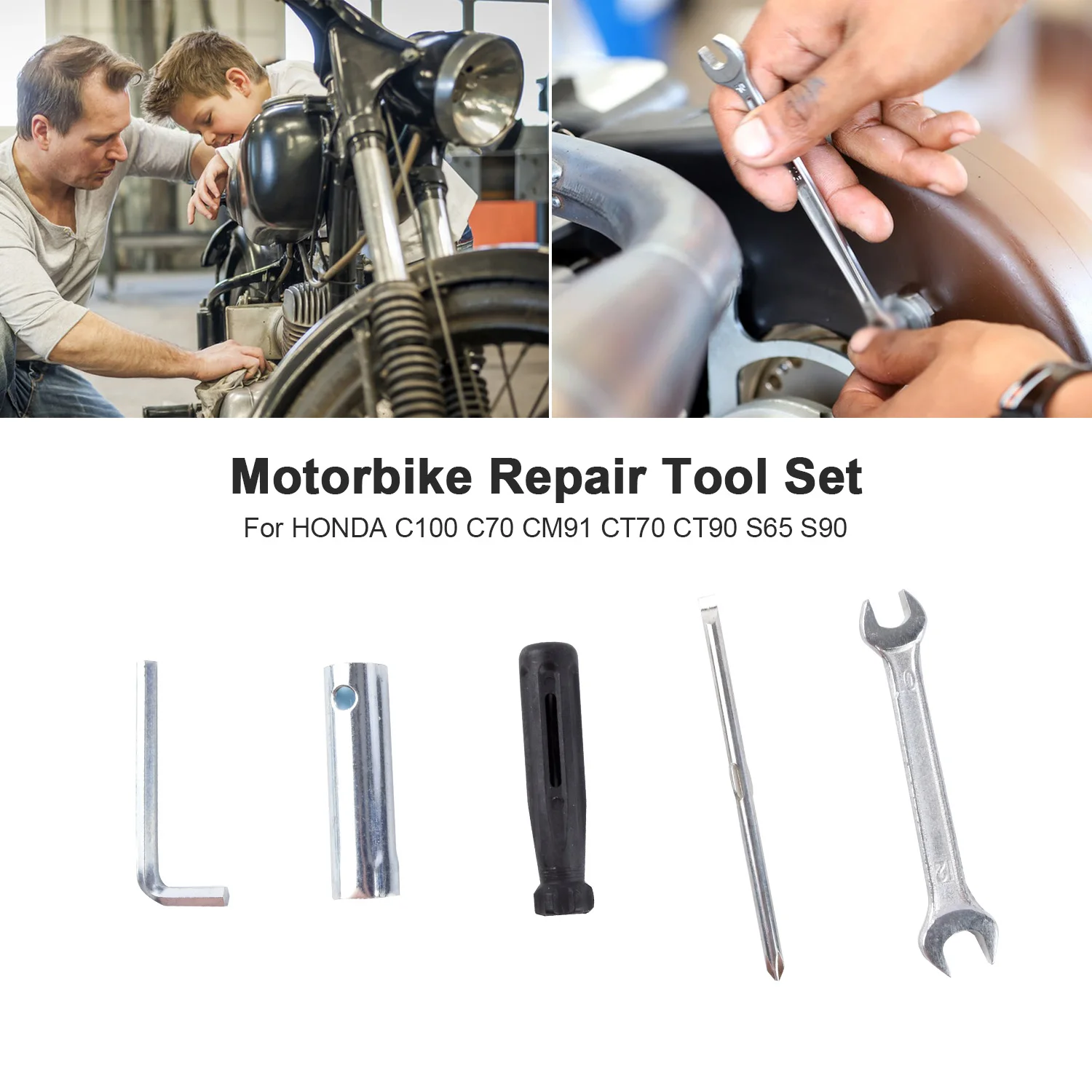 5Pcs Moto Nos Tools Kit Pack Accessori Durevole Extra Per Honda C100 C70 Cm91 Ct70 Ct90 S65 S90