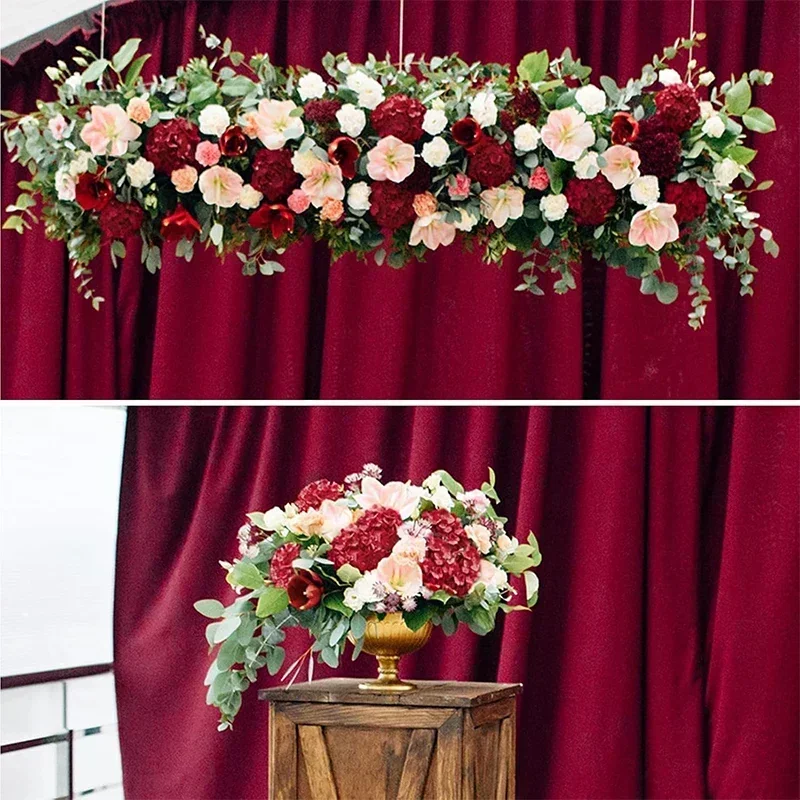 Hydrangea Artificial Flowers Silk Hydrangea Heads for DIY Wedding Centerpiece Home Party Decoration 25PCS
