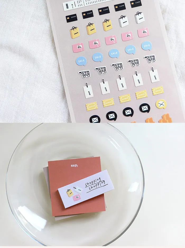 Koreanische Import Suatelier Mini Happy Daily Life Lebensmittel Tiere Aufkleber Scrapbooking Diy Journaling Tagebuch Schreibwaren Aufkleber Schule – Detail 3