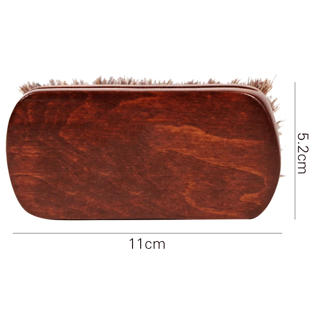 Shine Polishing Brush Auto Wash Horsehair Leather Textile Cleaning Brush for Car Interior Furniture Apparel Bag