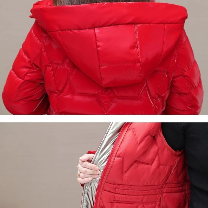 2023 New Women Down Cotton Coat Winter Jacket Female No Wash Parkas Plus Size Cotton Outwear  Hooded To Keep Warm Overcoat