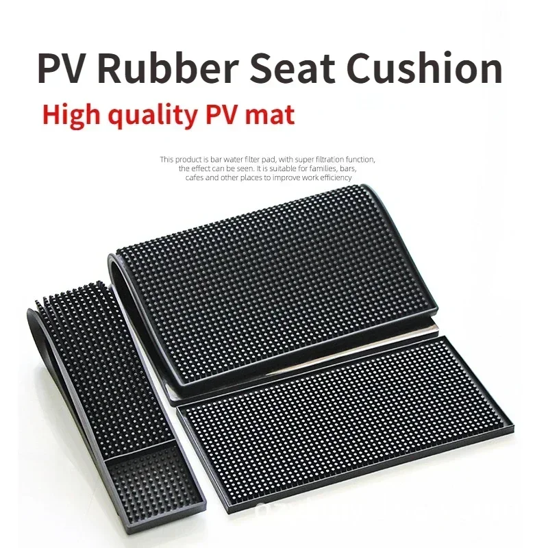 Rubber Bar Mat Coffee Maker Countertop Spill Mats Bar Service Mat Dish Glass Drying for Barista Cocktail Bartender Black bar mats
