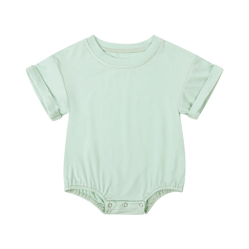 2025 Summer Newborn Baby Clothing Bamboo fiber casual Rompers 3-24M Infnat Boys Girls Jumpsuit Bebe Body Clothes Short Sleeve 6