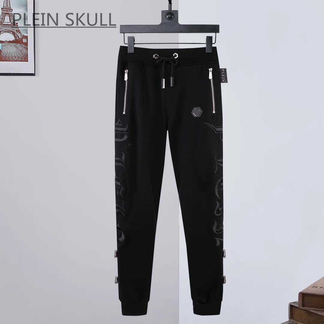 Plein Skull Spring Autumn Versatile Round Neck Hooded Suit Men's Y2K Coat Daily Casual Coat Pants Luxury Brand Suit M-XXXL 5