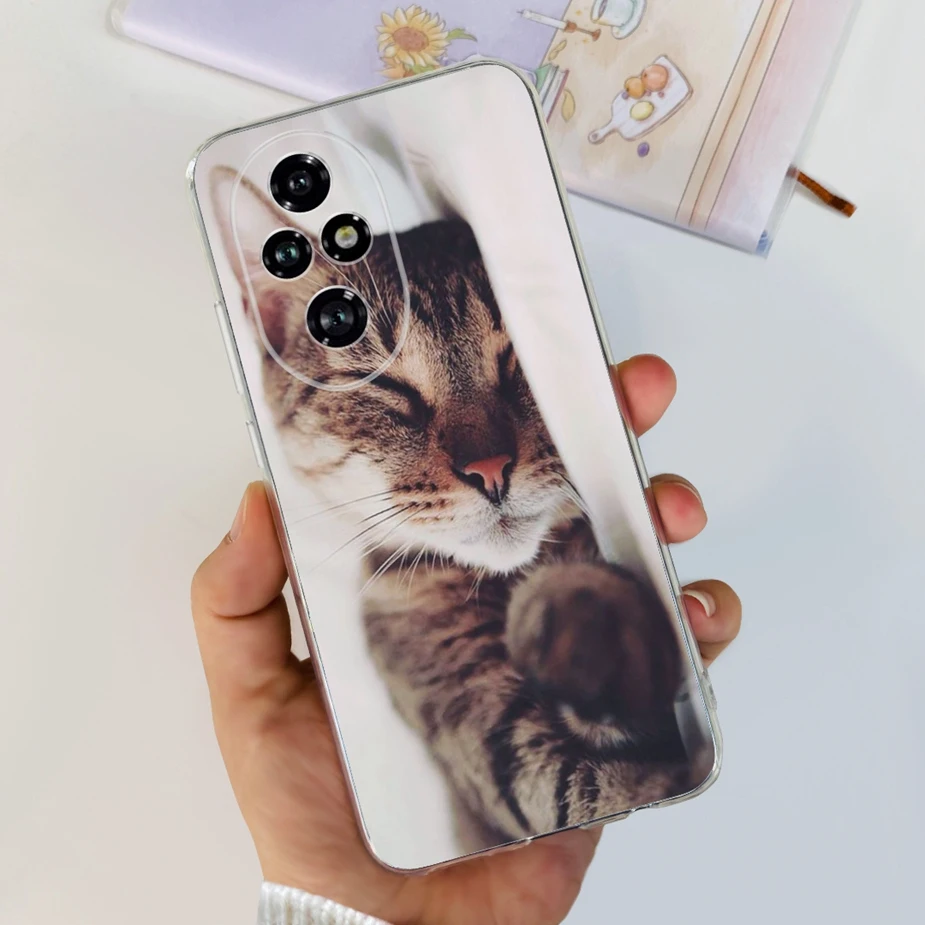 Cute Cat & Butterfly Painted Soft Silicone Phone Case -