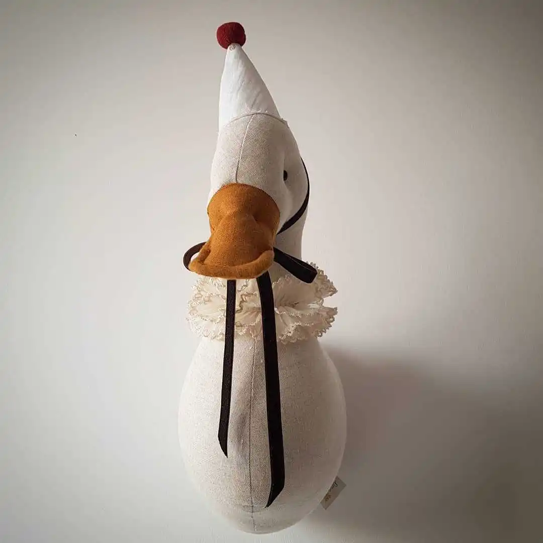 Lovely Duck Animal Head Wall Mount Decoration Hang Mural Stuffed Plush Toy Girl Room Decoration Birthday Gift