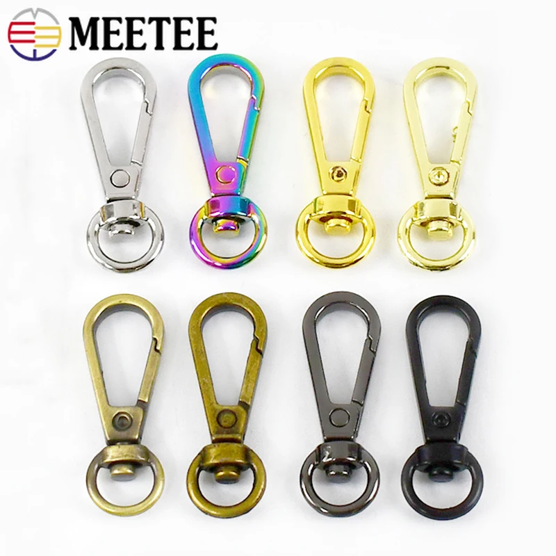 5-50Pcs 8*38mm Metal Bag Strap Buckles Lobster Clasp Swivel Snap Hooks Keychain Trigger Clips Clasps Leather Craft Accessories