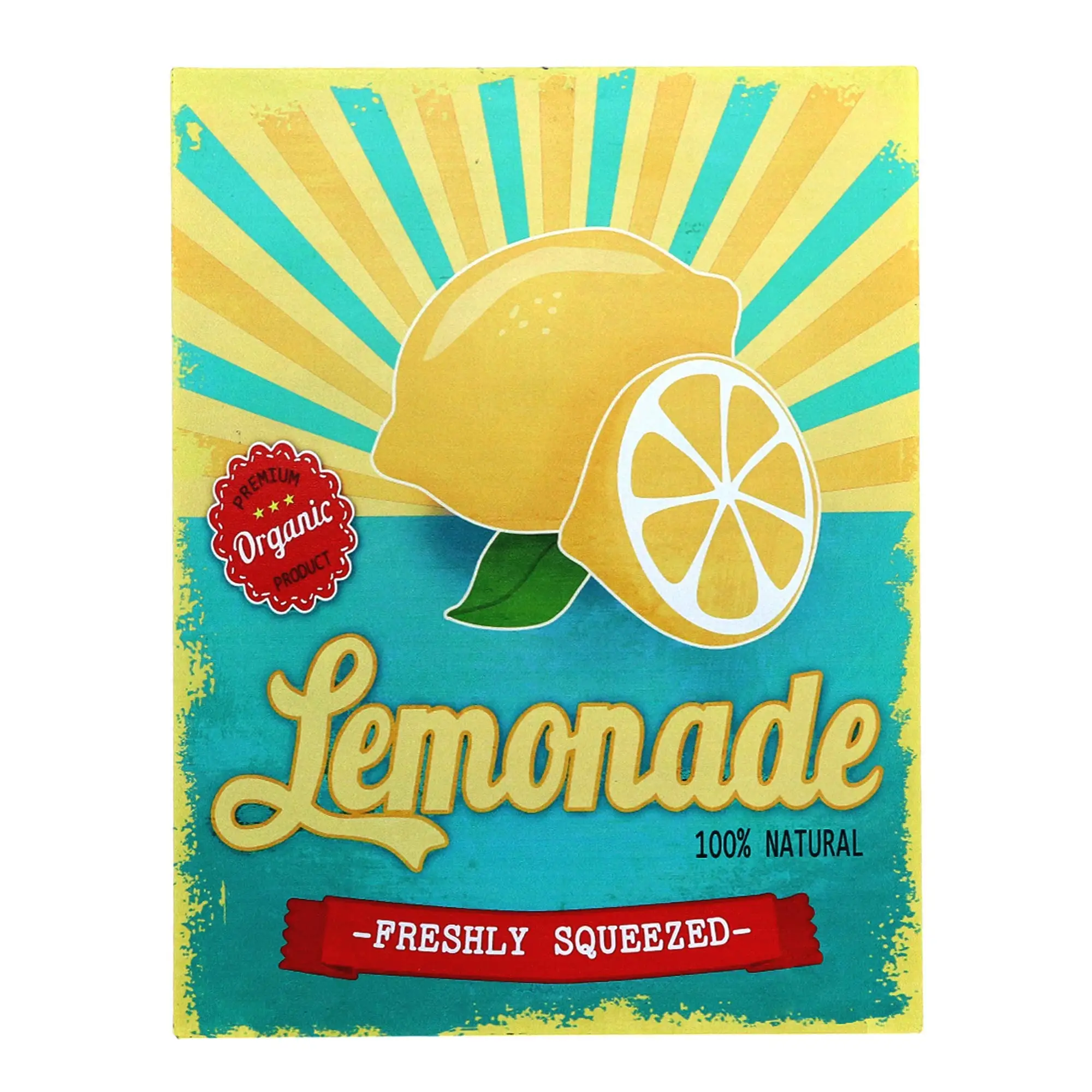 

Freshly Squeezed Lemonade Retro Vintage Tin Bar Sign Country Home Decor /-Metal Tin Signs, Home Kitchen Wall Retro Poster Plaque