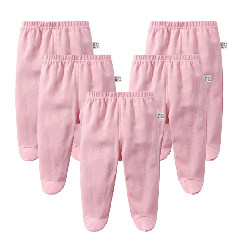 5Pcs/lot Baby Long Pants Solid Newborn Boy Girl Toddler Clothing Baby Clothes