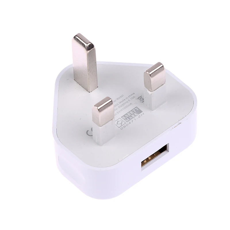 Dual USB Wall Charger with UK 3-Pin Plug - Fast Charging
