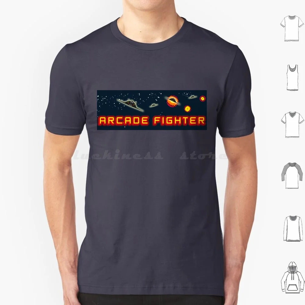 Retro Gamer Marquee Arcade Fighter T Shirt 6Xl Cotton Cool Tee Retro Retrogaming Arcade Gaming Games Marquee Arcadeart Coinup