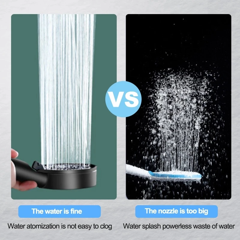 5 Modes Shower Head Adjustable High Pressure Water Saving Handheld Shower Head Rainfall Massage Spa Showers Bathroom Accessories 3