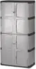 Freestanding Storage Cabinet Five Shelf with Double Doors Lockable Large 690-Pound Capacity Gray For Garage/Outdoor Garden Grey 1
