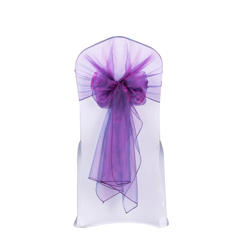 50pcs Wholesale Organza Chair Sash Wedding Chair Cap For Chiavari Chair