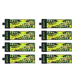 High - Performance LAVA II 1S 480mAh 95C FPV Racing Drone Battery (8pcs)
