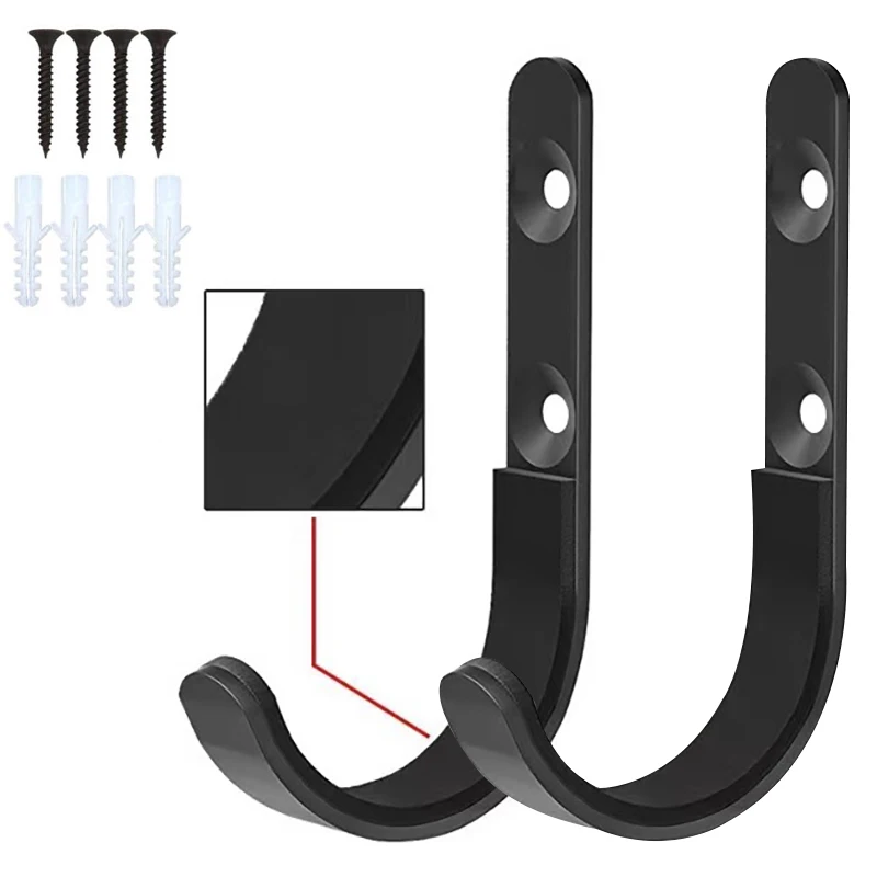 1 Pair Wall Mount Rod Storage Rack Stainless Steels Multifunctional Storage Stand for Metal Gun Frame and Bow Toy Gun
