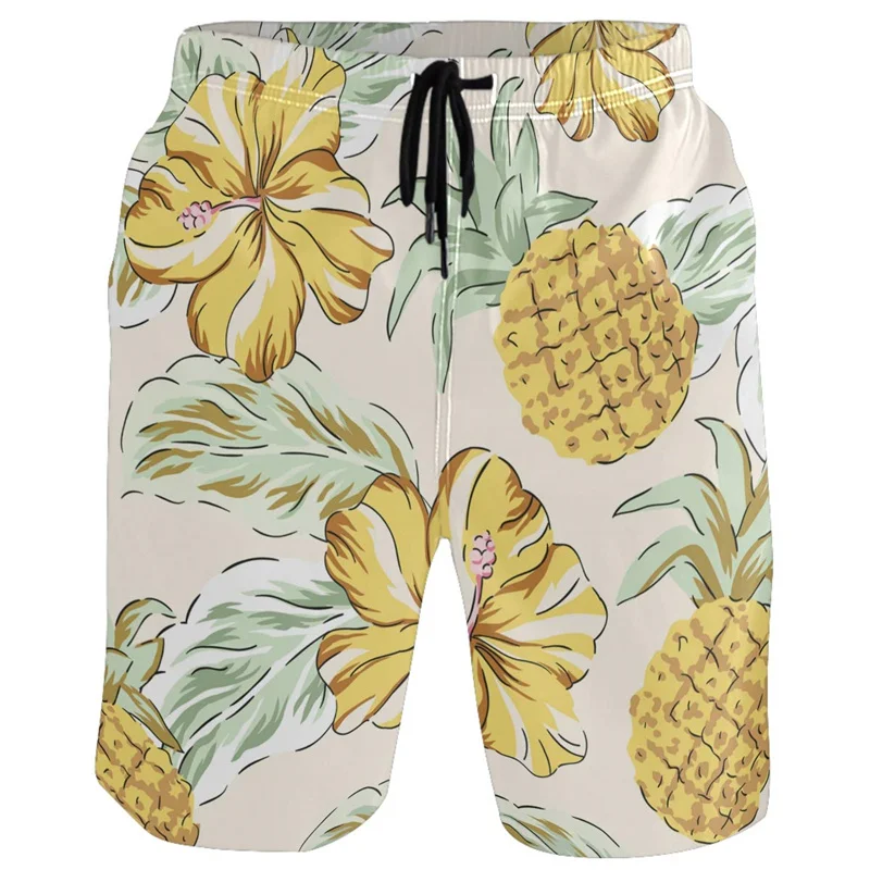 

New Colorful Pineapple Short Pants 3D Printed Watermelon Beach Shorts For Men Swim Trunks Summer Hawaiian Surf Board Shorts