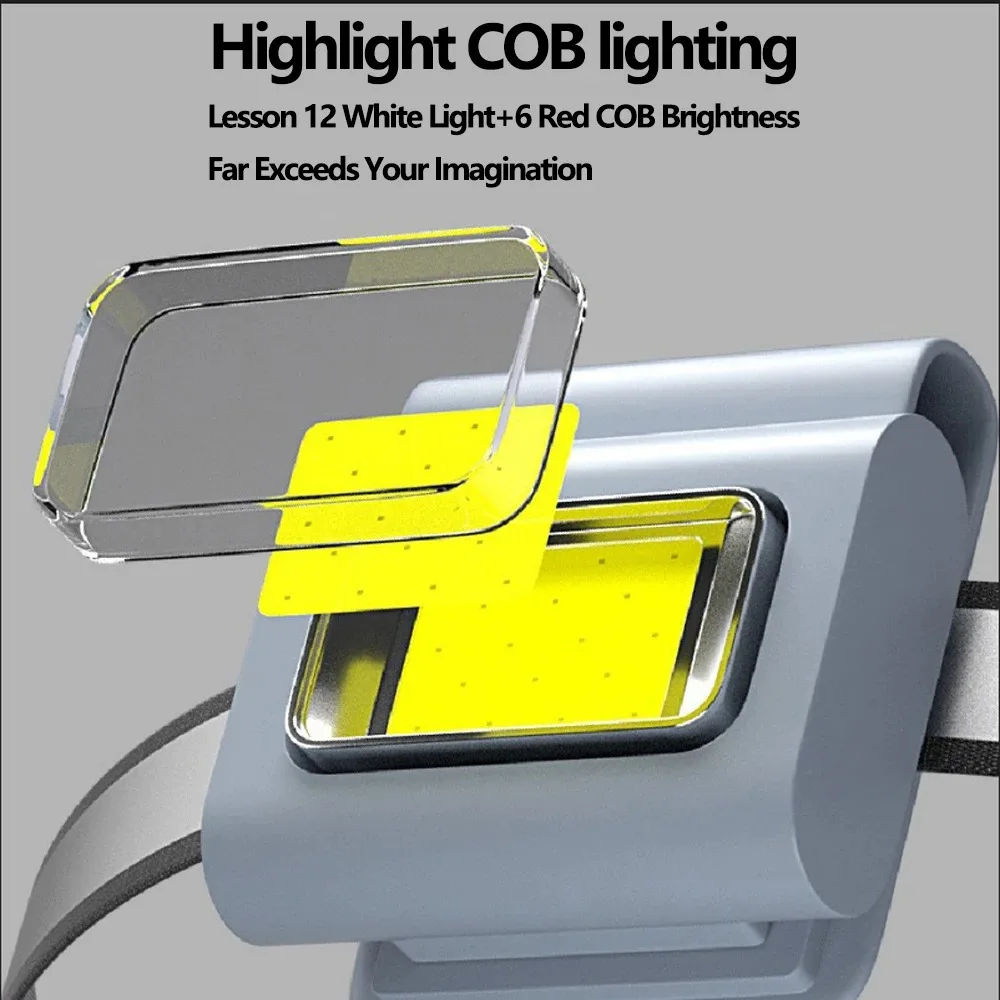 LED Outdoor Safety Running Light USB Rechargeable Silicone Clip Mode Walking Lamp Night Portable Magnetic Emergency Light