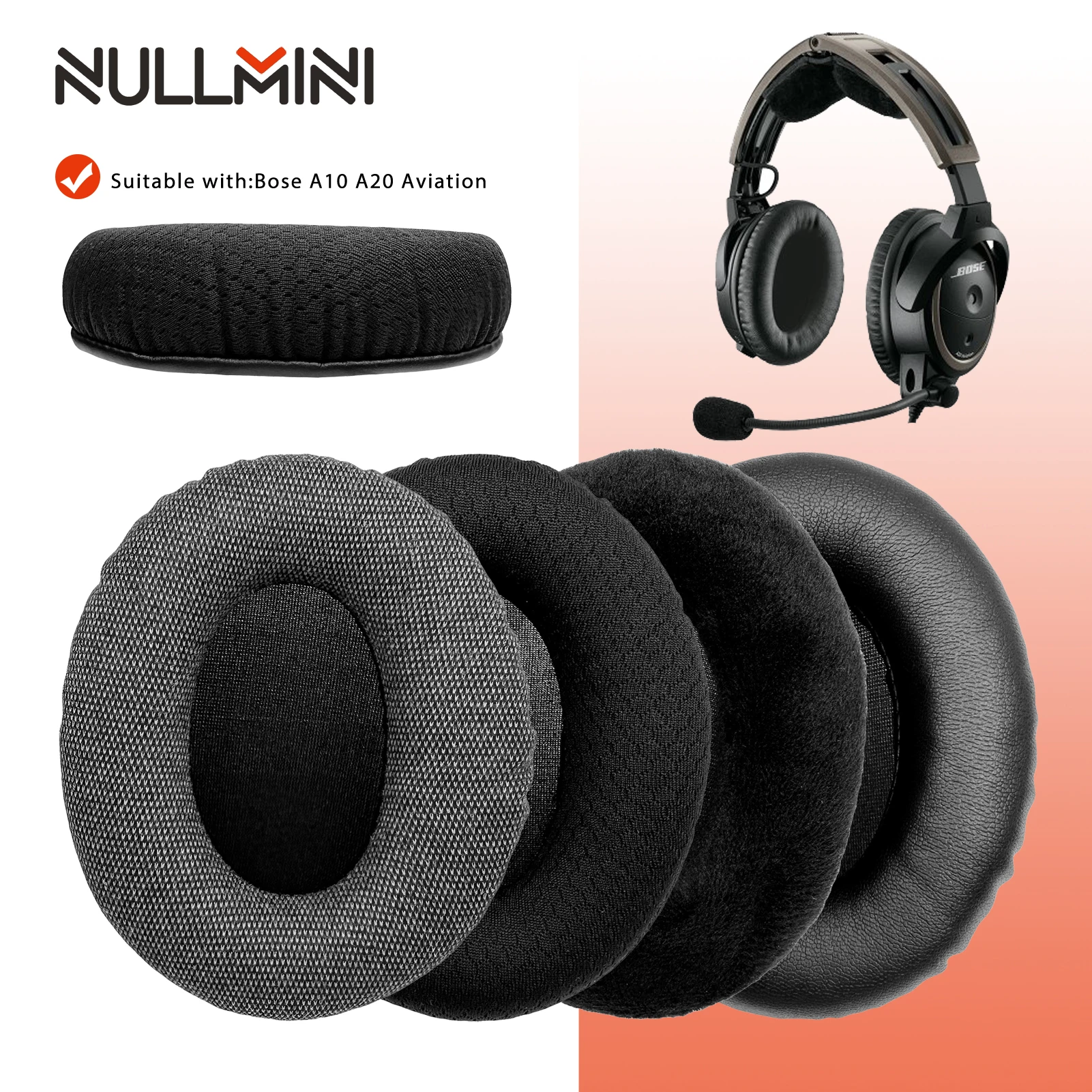 NullMiniReplacementEarpadsforBoseA10A20A30AviationHeadphones