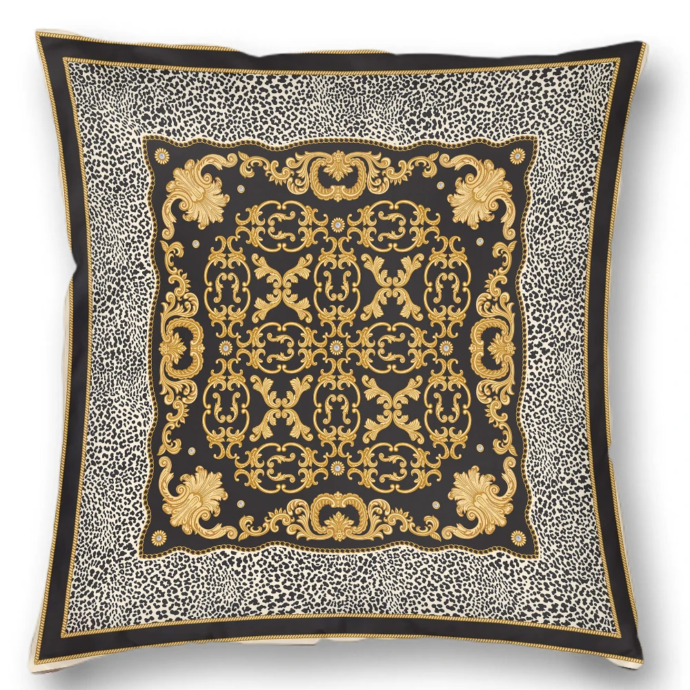 

1 sofa decoration pillow set European animal skin pattern single scroll grass living room decorative pillow cushion cover 45*45