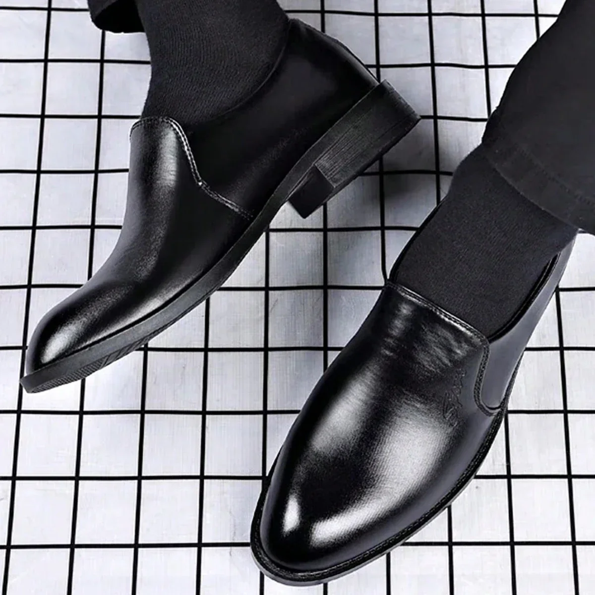 Men's Business Oxford Dress Shoes Lace-Up Office Wedding Formal Spring Autumn