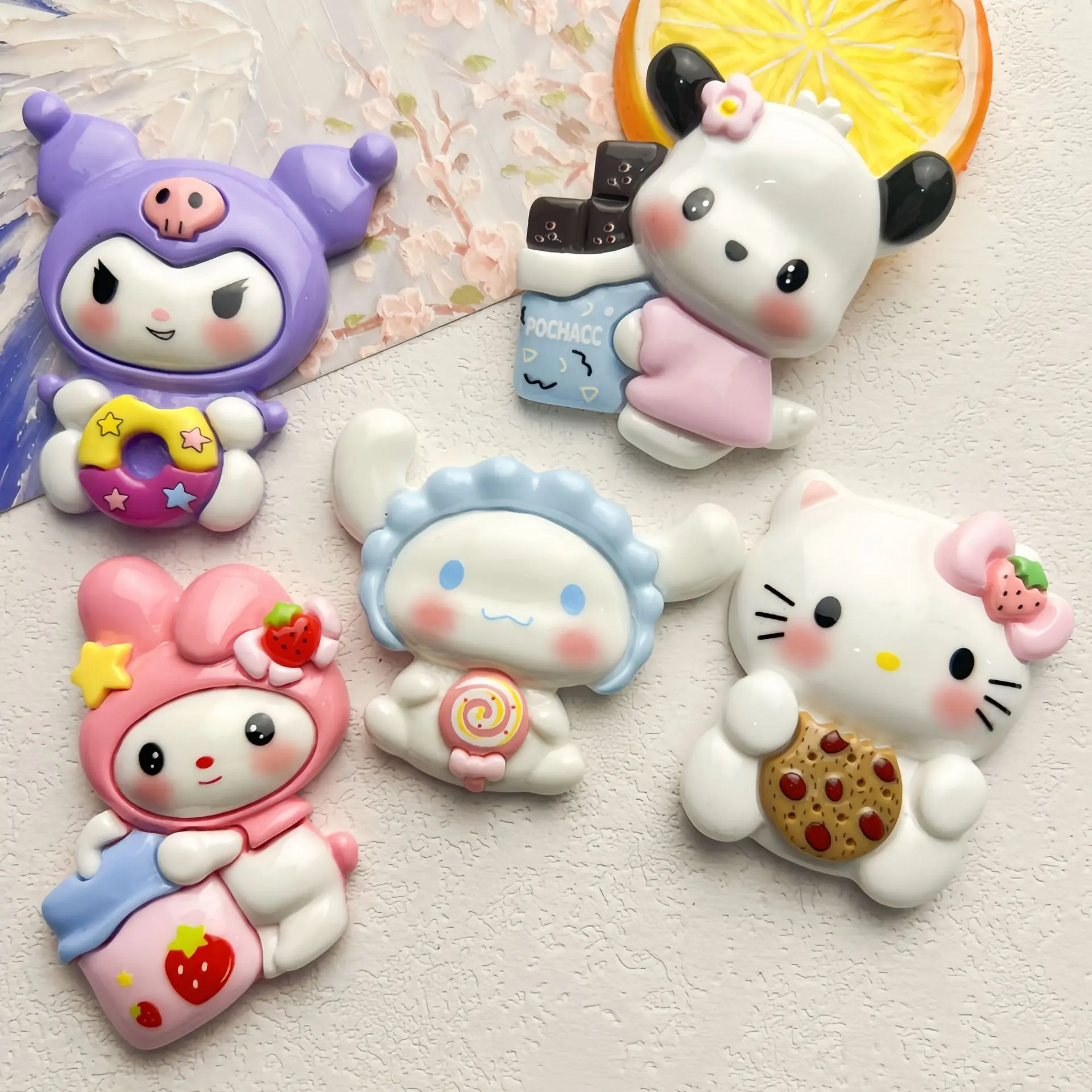 

2 шт., Мультяшные полимерные аксессуары sanrio ручной работы