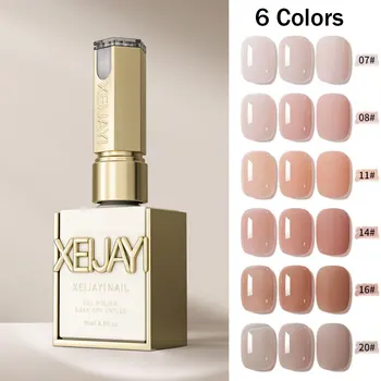 Gel per Unghie 15ml Rosa Nude Trasparente Effetto Ghiaccio Set Completo di Gel Fototerapico Adatto per Salone di Manicure e Fai-da-Te