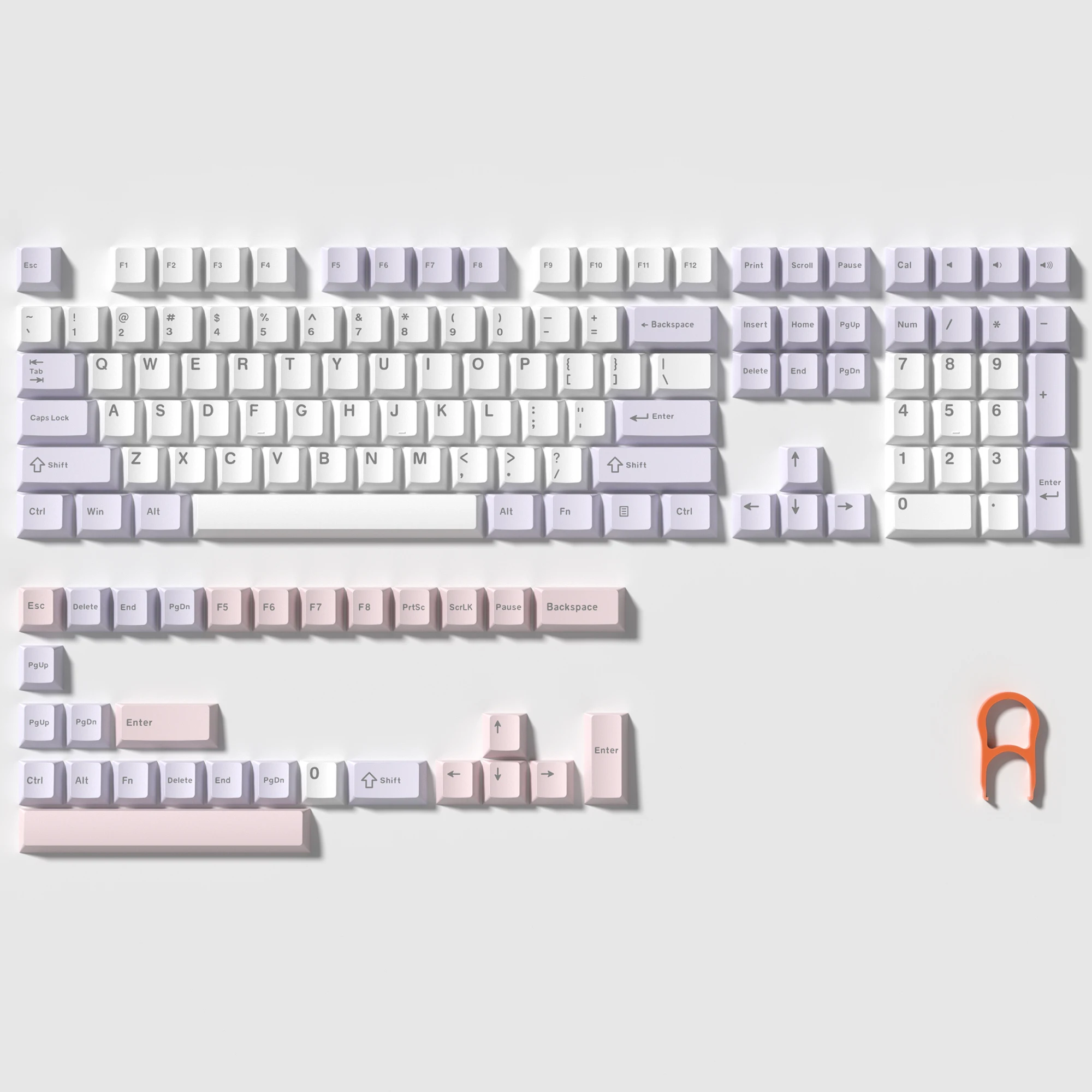 168-Key Double Shot PBT Custom WOB Cherry Profile Keycap Set
