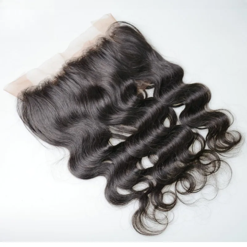 Body Wave 360 Lace Frontal Human Hair Pre-Plucked Hairline Brazilian Remy Hair Transparent Lace 360 Frontal For Women