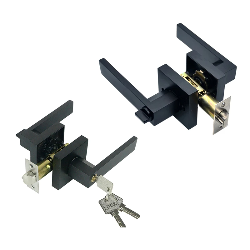 Door Handle Lock Square Channel Privacy Mask Interior Three-Bar Spherical door handle lock