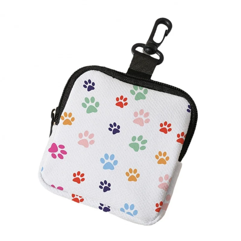 Claw print pattern coin purse, artificial leather zipper storage bag, multifunctional mini headphone case