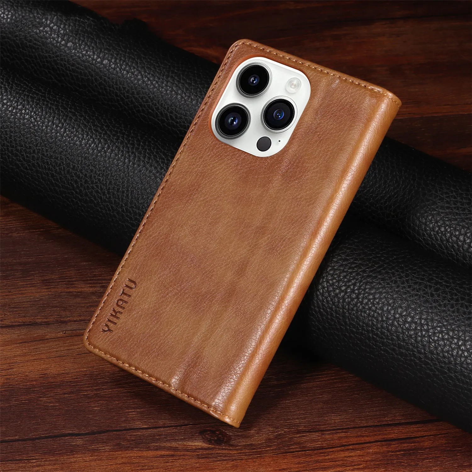 Leather Wallet Case For iPhone 16 Pro 15 14 Plus 13 12 Mini 11 Pro Max Holder Stand Flip Phone Cover For iPhone XR XS Max Coque 3