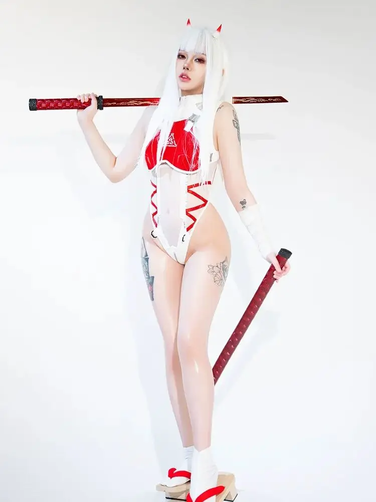 2024New DirtyTech Original Tactical Style Cyber Elastic Jumpsuit Military Otaku Armed JK Sexy Cosplay High Leg Cut Leotard Wear