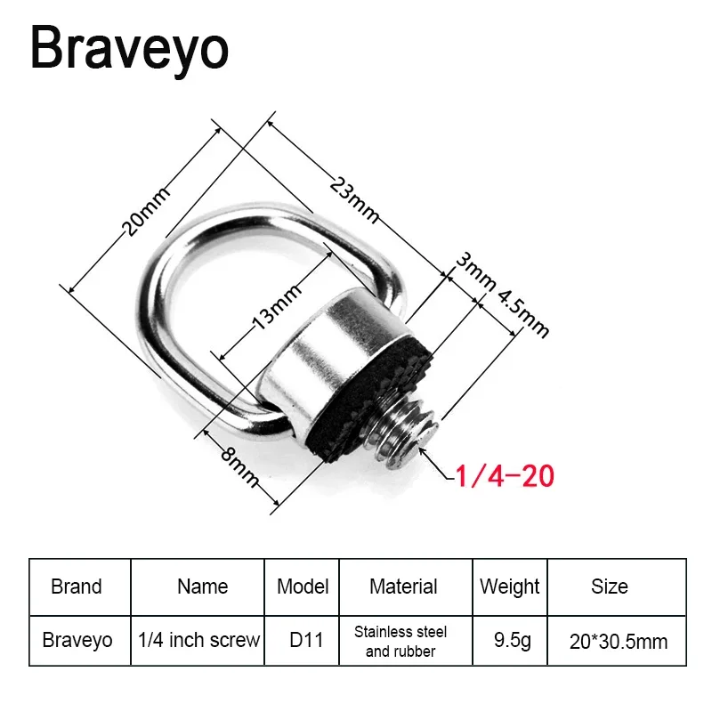 Camera Screw D-ring Quick Release Screw Universal Photography Accessories 1/4 Inch For Dslr Camera Plate camera screw mount camera quick release plate