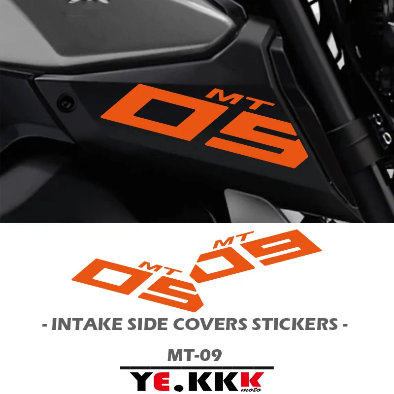 

For Yamaha MT-09 MT09 MT-09SP FZ09 Air Intake Side Cover Sticker Set Fairing Cut Sticker Decals Custom Color Reflective