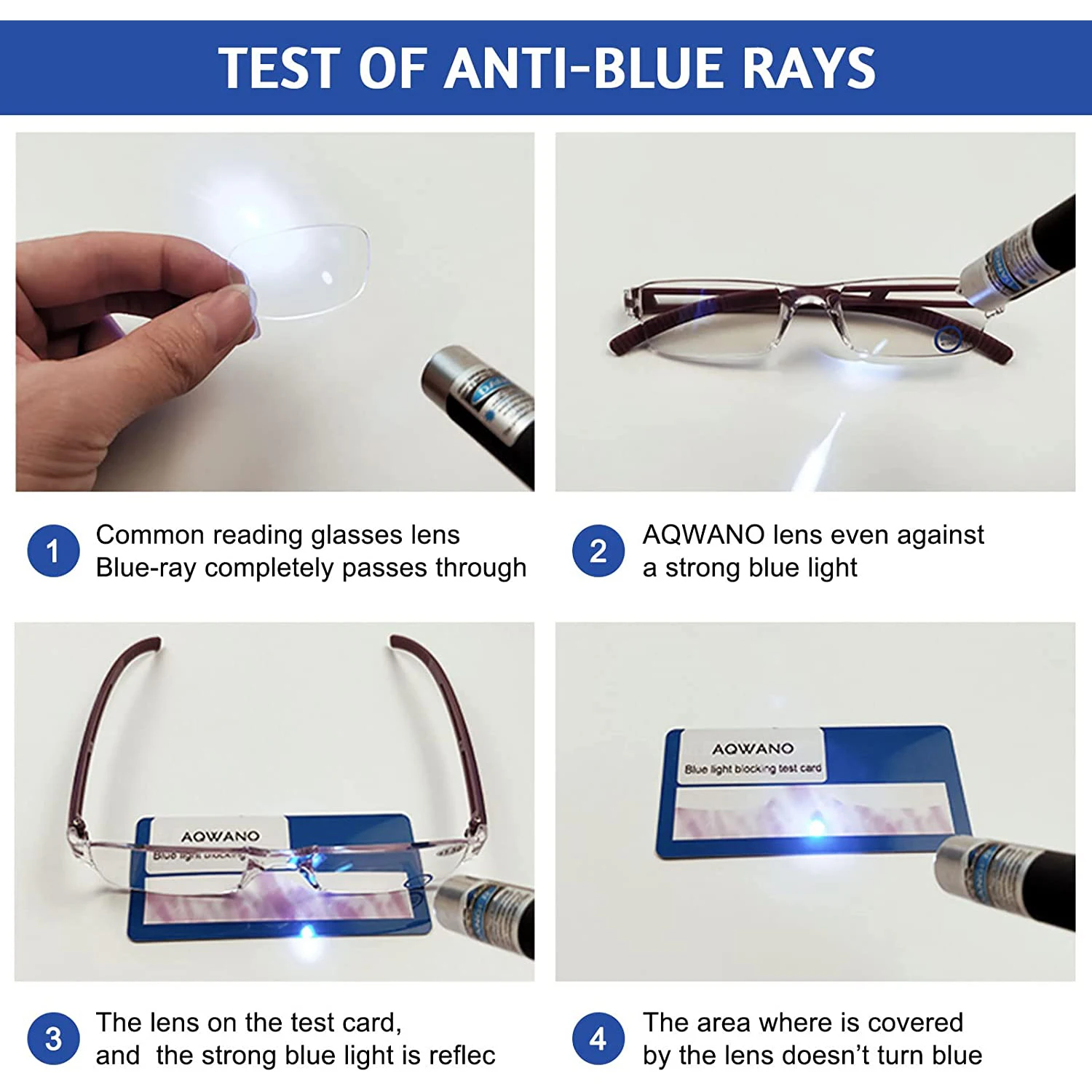 Occhiali Da Lettura Da 0 -1.0 A -4.0 Miopia Glasse Senza - Foto 3