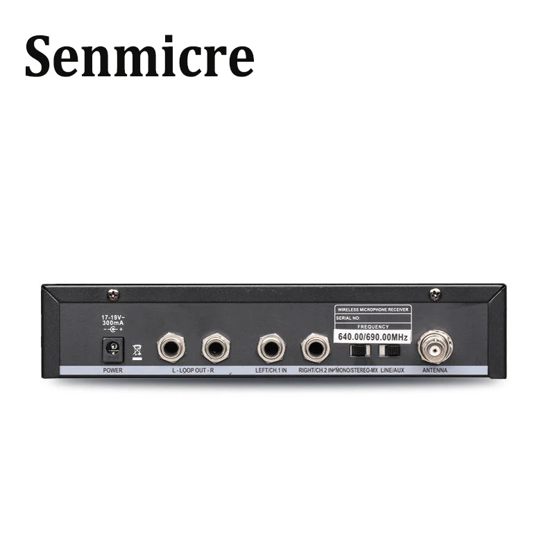 Фото Беспроводная стерео система наблюдения Senmicre PMS-800 UHF, одинарный передатчик для мониторинга сценической производительности №3