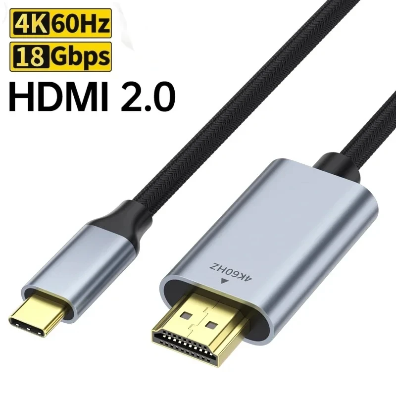 Cavo Da Usb C A Hdmi 8K 60Hz Uhd Hdr Tipo C Adattatore Hdmi Thunderbolt 3 Per Macbook Pro Air Ipad Samsung Galaxy Pixelbook Xps Tv