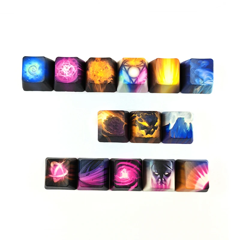Pbt Lados Dye Subbed Key Caps Teclado Mecânico Cereja Oem Perfil Xda Keycap para Dota Set - Imagem 3